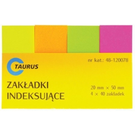 Zakładki indeksujące Taurus 20x50 '4 neon