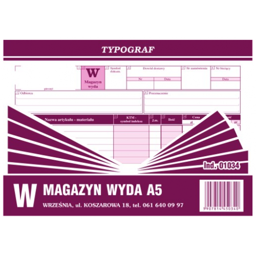 Druk Magazyn Wyda Typ A5 01034